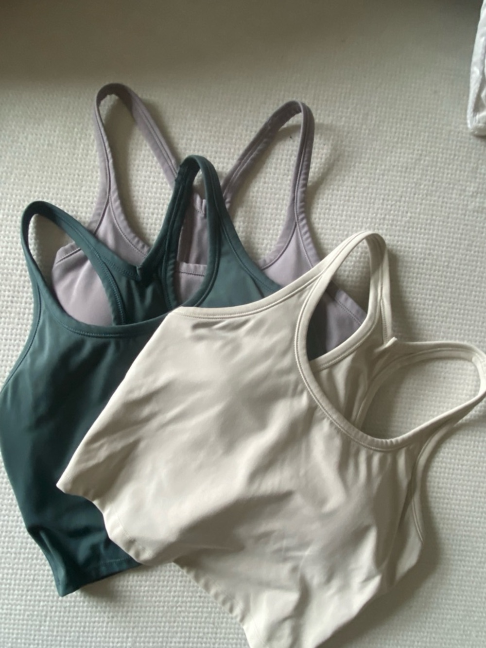 Lavento Women's Racerback Sports Bras Yoga Crop Top with Built in Bra (3pack)
